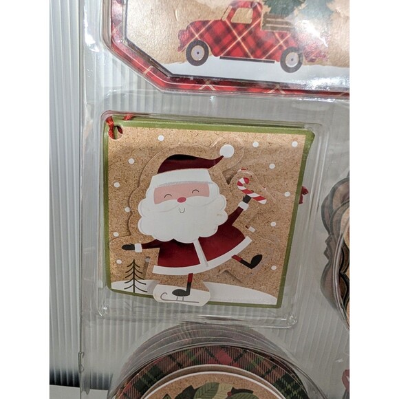 128 Pcs Kraft Paper 3D Foil Country Christmas Gift Tags with String for Presents - Picture 4 of 6